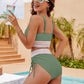 🎁Letzter Tag 49 % Rabatt – 2025 Bikini-Sets mit hoher Taille und Bauchkontrolle im Farbblockdesign