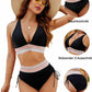 🎁Letzter Tag 49 % Rabatt – 2025 Bikini-Sets mit hoher Taille und Bauchkontrolle im Farbblockdesign