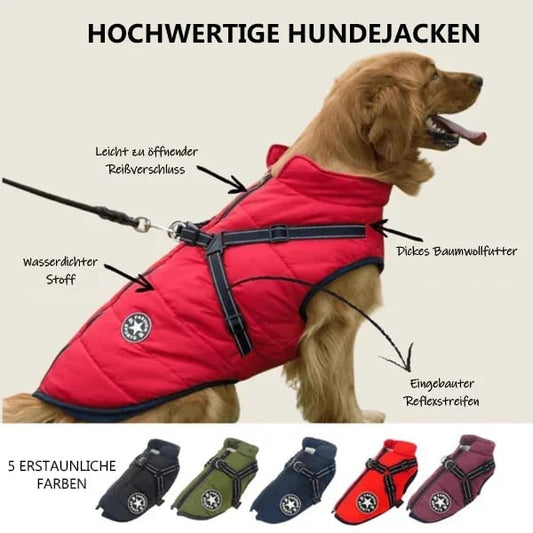 🐶Neujahrsverkauf 49 % RABATT🐾Winter Warm Haustier Hund Wasserdichte Jacke mit Geschirr