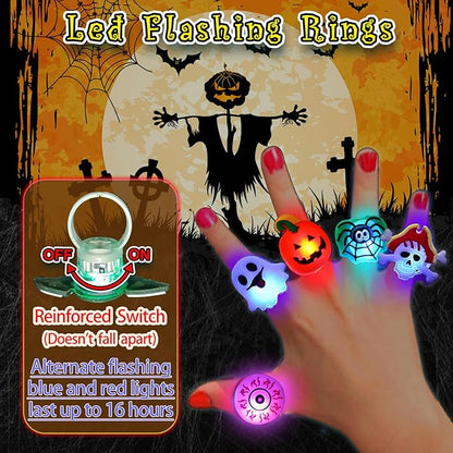 🔥🎃 Heisse Aktion zur Grusel-Saison 50% RABATT‼️✨ LED leuchtender Halloween-Ring 💍 | Blinkendes Party-Gadget für Halloween-Abende👻