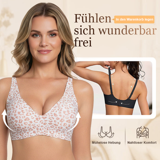 🔥Neujahrsverkauf 55% Rabatt💕Damen Komfortabler Bügelloser Nahtloser Tiefer V-Ausschnitt BH