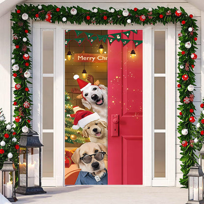 🎄 JETZT 50 % RABATT! Weihnachtsdekoration für die Haustür – festlicher Türüberzug mit Wichteln, Elfen & Banner – einfache Montage in unter einer Minute ✨