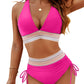 🎁Letzter Tag 49 % Rabatt – 2025 Bikini-Sets mit hoher Taille und Bauchkontrolle im Farbblockdesign