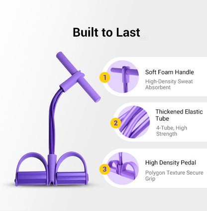 💎🔥 Heute -50 %! 💪Multifunktionales Pedal-Widerstandsband, elastisches Zugseil für das Fitnesstraining, Ganzkörpertraining für das Heim-Fitnessstudio, Sit-ups, Yoga, Bauchmuskeltraining – Summervibes