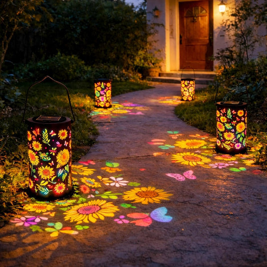 🔥HEISSER ANGEBOT 50% RABATT 🌞Bunte Sonnenblumen-Solar-Gartenlaterne