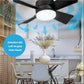 🔥Modernes 40W LED Deckenventilator-Licht (Ø 52cm) – Ultra-Leise mit Fernbedienung, E27 Sockel inkl. B22 Adapter. Ideal für Schlafzimmer, Küche & Garage.
