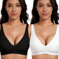 💗LAST DAY SALE 50% OFF⚡50K+ SOLD💕 Jelly Wireless Womens Comfortable Wireless Bras Push Up Bralettes Seamless Tshirts Bras Deep V Everyday Bras