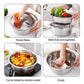 🔥50% RABATT!🔥🔥3-in-1-Multifunktionssieb-Set aus Edelstahl, inklusive Schüssel/Sieb/Schneider, ideal zum Waschen von Reis, Obst und Gemüse, unverzichtbar in jeder Küche