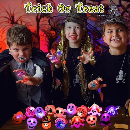 🔥🎃 Heisse Aktion zur Grusel-Saison 50% RABATT‼️✨ LED leuchtender Halloween-Ring 💍 | Blinkendes Party-Gadget für Halloween-Abende👻
