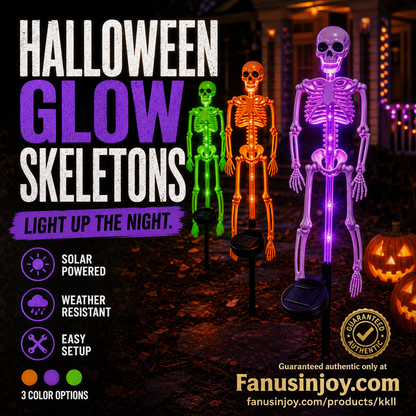 👻🔥50% RABATT!🔥🔥Solar-Skelett-Erdspießleuchten – wasserdichte Halloween-Dekoleuchten für den Außenbereich