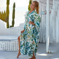 Casual vloeiende V-Hals lange badpak cover-ups-6