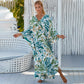 Casual vloeiende V-Hals lange badpak cover-ups-5