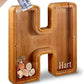 Benutzerdefinierte A-Z-Namen Holz Spardose Münze Sparschwein-Geschenk für Kinder-7