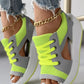 Neue Muffin-Sandalen mit Kontrastnähten und Hohlriemen-7