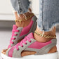 Neue Muffin-Sandalen mit Kontrastnähten und Hohlriemen-5