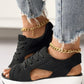 Neue Muffin-Sandalen mit Kontrastnähten und Hohlriemen-10