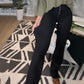 ✨Letzter Tag 49% RABATT - ✨Bootcut-Jeans mit Knopffalte für Frauen