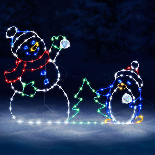 🔥HEISSER VERKAUF 49% RABATT🔥Verspielte animierte Schneeball-Lichterkette