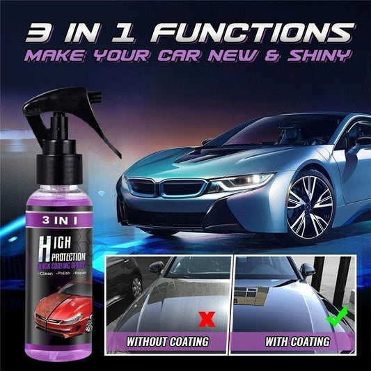 🔥HEISSER VERKAUF 49% RABATT✨3-IN-1 Hoher Schutz Schnelles Auto-Beschichtung Spray🚗