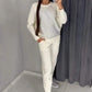 💕Heißer Verkauf 49% Rabatt💕Damen Glitter Rhinestone Sweatshirt & Casual Hose 2-teiliges Set
