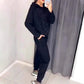 💕Heißer Verkauf 49% Rabatt💕Damen Glitter Rhinestone Sweatshirt & Casual Hose 2-teiliges Set