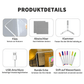 🎁LED-Zeichentafel (inklusive 7 Neonstifte und 25 Malschablonen)