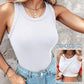 🔥Sommer-Bestseller🔥 Damen-Tanktop gerippt mit eingebautem BH