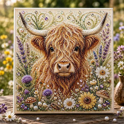 🎁50 % Rabatt!!✨💛 Highland Cow Pearl Art DIY-Set – Entspannendes Bastelprojekt zur Gestaltung atemberaubender Küstenkunstwerke (📦 2 kaufen, versandkostenfrei)