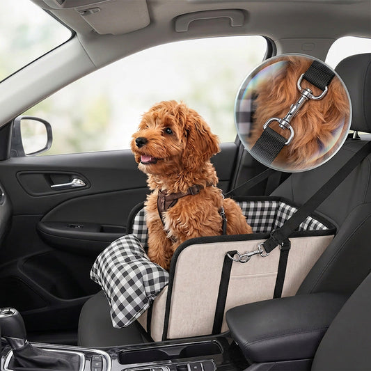🐾🚗25% RABATT! Sicherer Transport-Sitzerhöher für Haustiere – Stabil, rutschfest & bequem – Ideal für Hunde & Katzen auf Reisen ✨