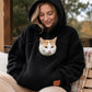 🔔 Letzte 100 Stück –🐱🐶❤️solange der Vorrat reicht! Unisex-Haustierträger-Kapuzenpullover aus Plüsch 2