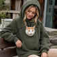 🔔 Letzte 100 Stück –🐱🐶❤️solange der Vorrat reicht! Unisex-Haustierträger-Kapuzenpullover aus Plüsch 2