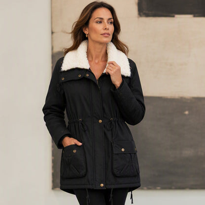📢📢50%Rabatt!!!🎉✨Gepolsterte Damen-Kapuzenjacke in mittellanger Länge